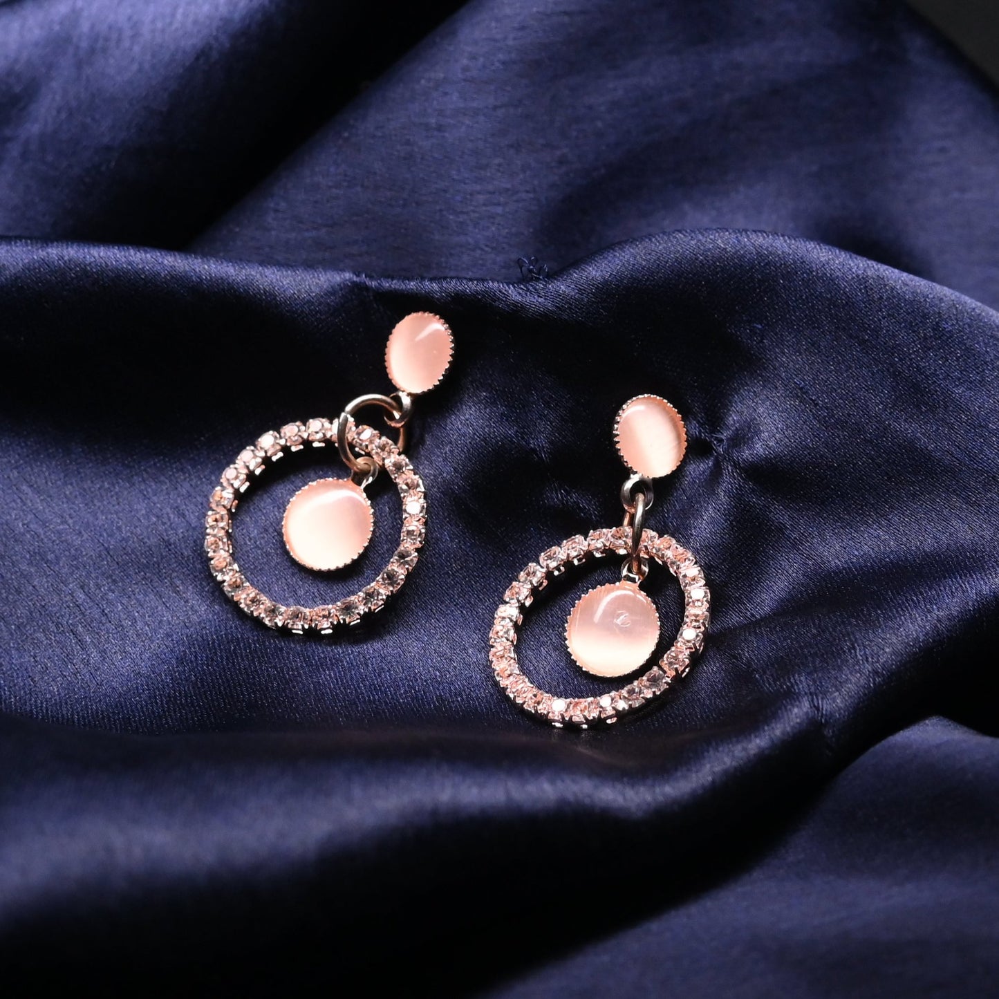 GehnaBuzz Sparkling Studded Circular Earrings