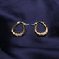 GehnaBuzz Twist Croissant Hoop Earrings