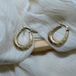 GehnaBuzz Twist Croissant Hoop Earrings