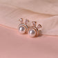 GehnaBuzz Half Moon Pearl Earring