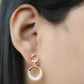 GehnaBuzz 2 Tone 2 Layered Circle Earring