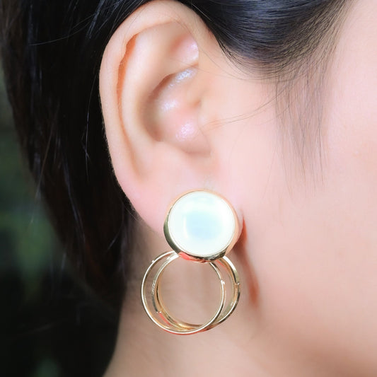 GehnaBuzz Moonlight Circular Dangler Earring