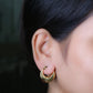 GehnaBuzz Sun Etched Hoop Earrings