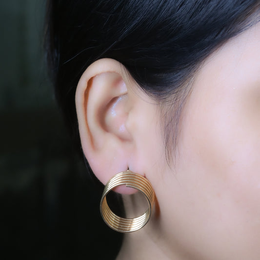 GehnaBuzz Serene Multi Layered Circular Earrings