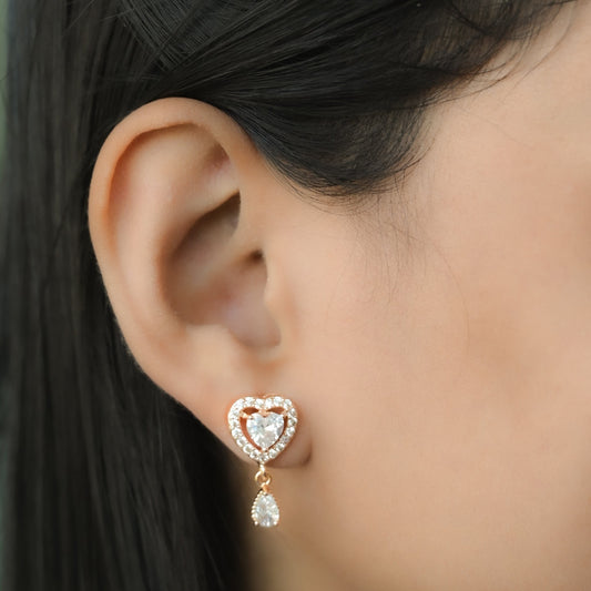 GehnaBuzz Heart in Heart Dangler Earring