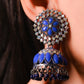 GehnaBuzz Frill Stone Studded Kaarigari Jhumki