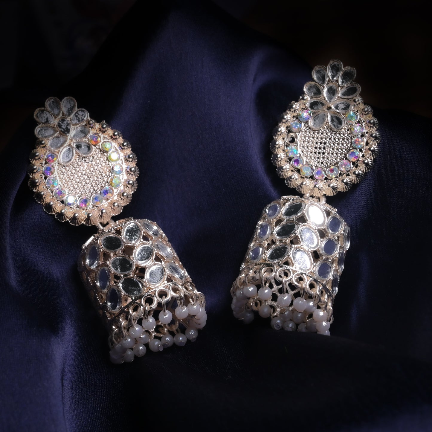 GehnaBuzz Ethnic Mirror Kaarigari Jhumki