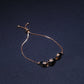 GehnaBuzz Shimmering Black Stone Bracelet