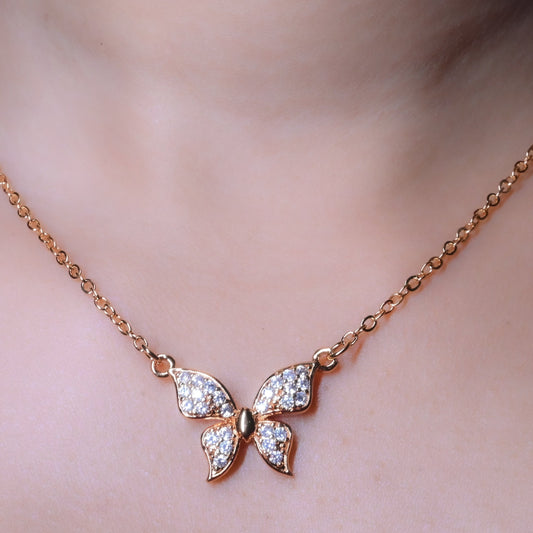 GehnaBuzz Elegant Butterfly Pendant Set