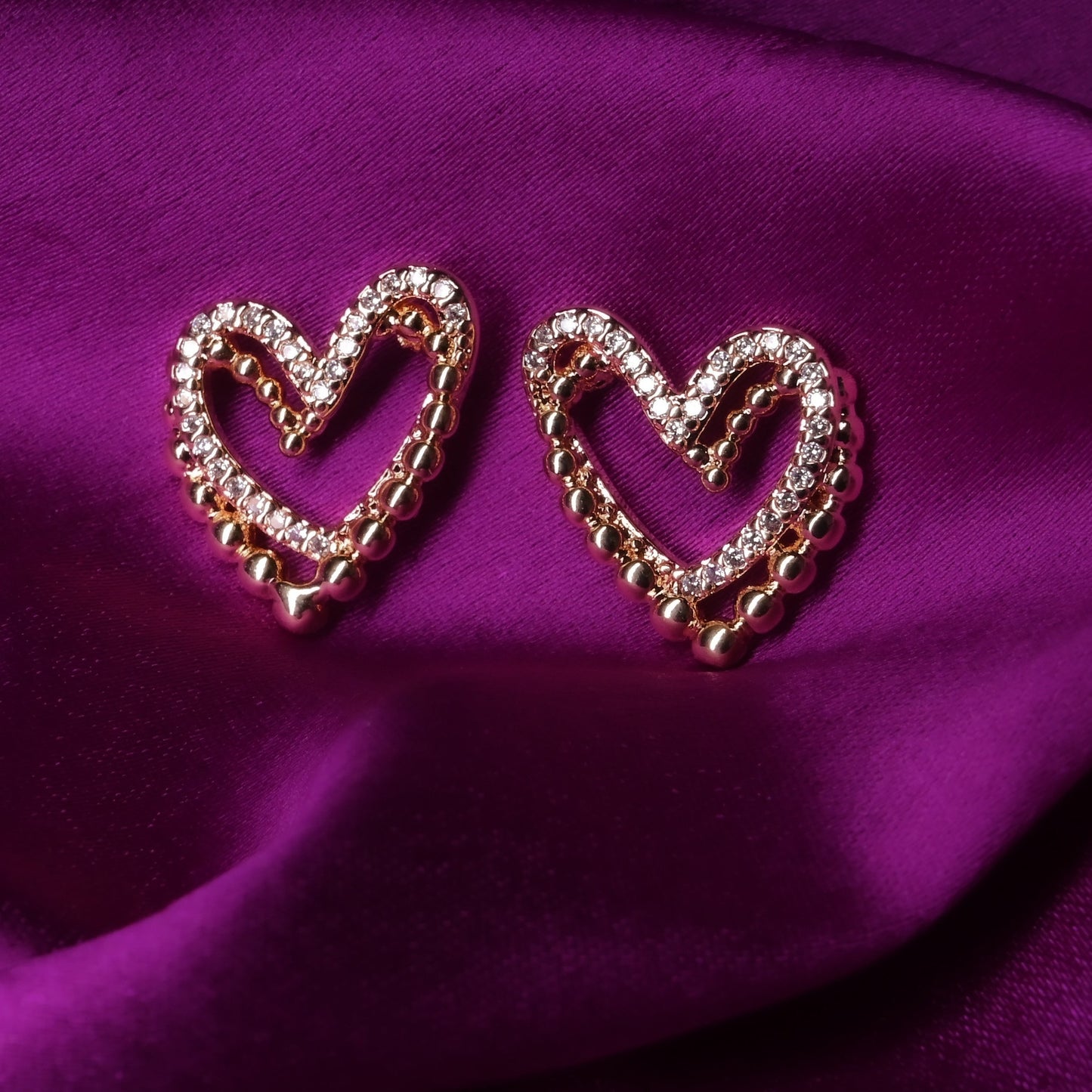 GehnaBuzz Just A Crush Heart Earring