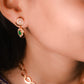 GehnaBuzz Simmering Green Crystal Sitara Necklace
