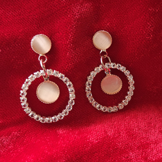 GehnaBuzz Sparkling Studded Circular Earrings