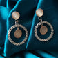 GehnaBuzz Sparkling Studded Circular Earrings