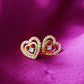 GehnaBuzz Majestic Heart in Heart Earrings