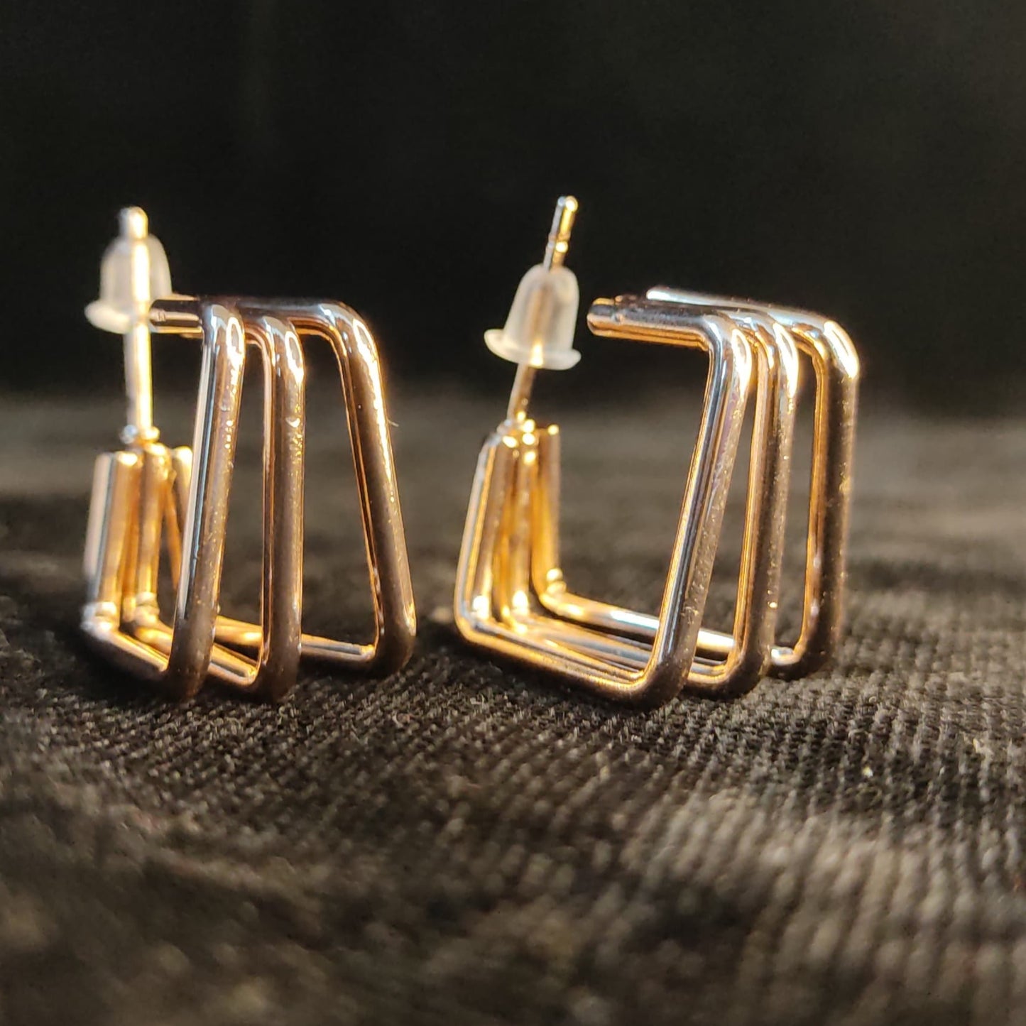 GehnaBuzz Stylish 3 Square Cut Earrings