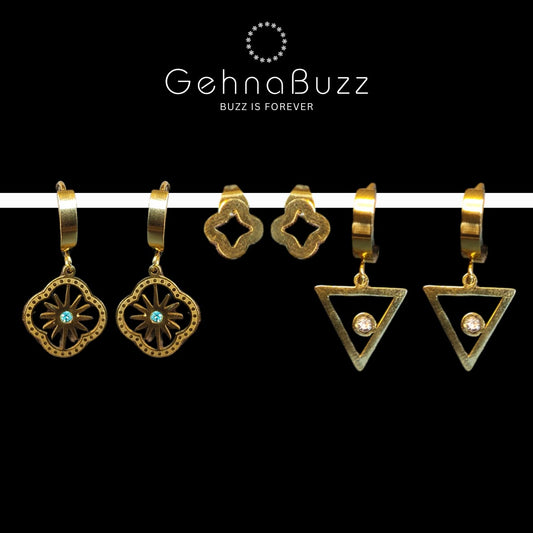 GehnaBuzz Designer COMBO Earrings