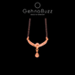 GehnaBuzz Enticing Crystal Drop Floral Mangalsutra