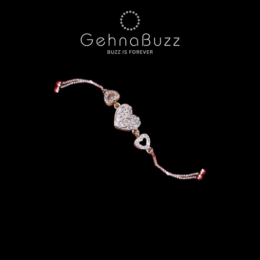GehnaBuzz Dazzling Heart Shaped Bracelet