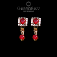 GehnaBuzz Red Blossom Stunning Earring