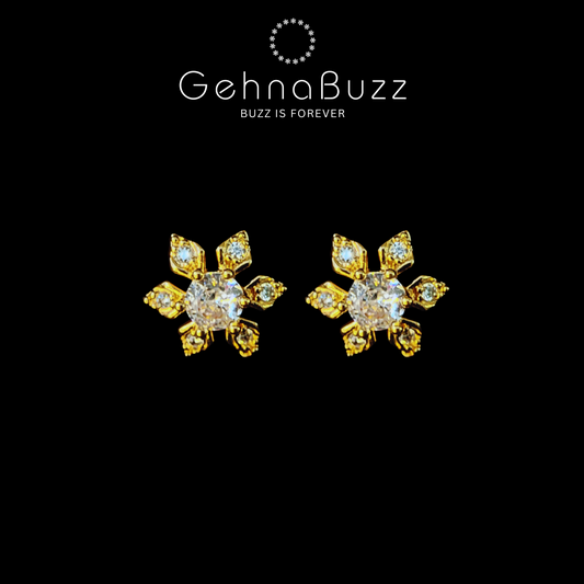 GehnaBuzz Divine Studded Flower Earrings