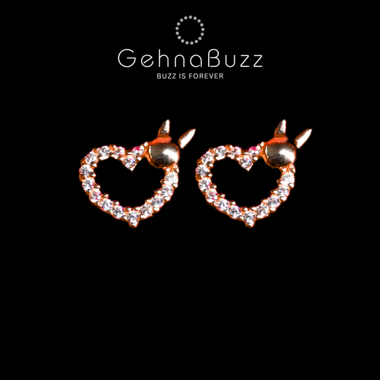 GehnaBuzz Trendy Heart Hoop Party Earring