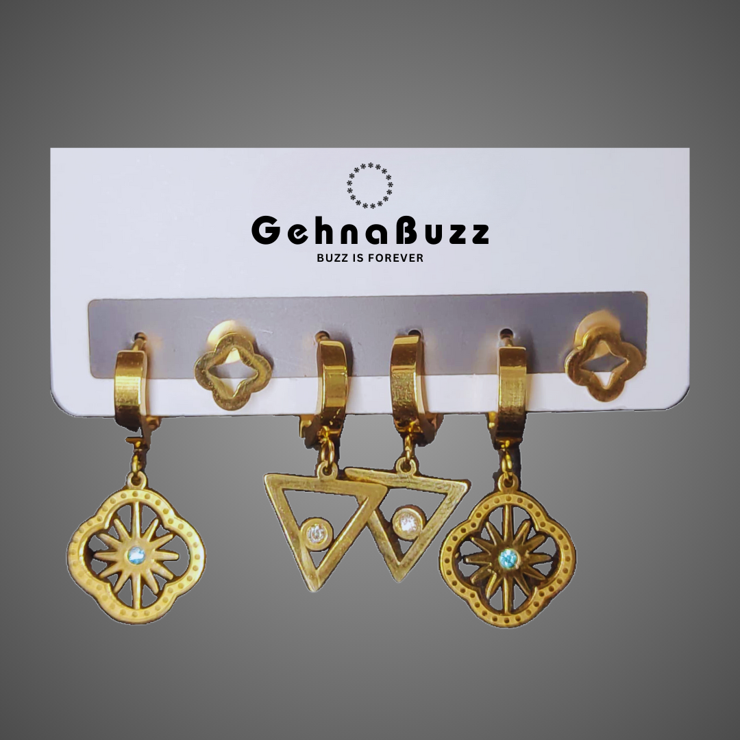 GehnaBuzz Designer COMBO Earrings