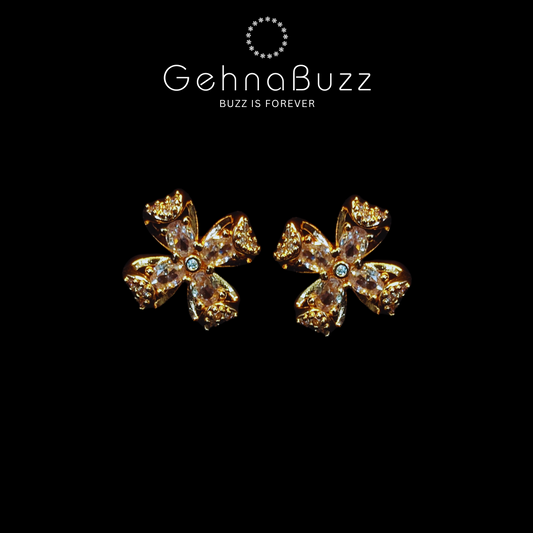 GehnaBuzz Magnificent Folded Petal Earrings