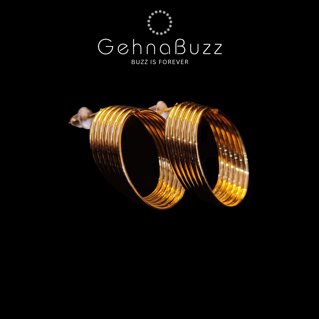 GehnaBuzz Serene Multi Layered Circular Earrings