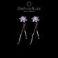 GehnaBuzz Sparkling White Crystal Earrings