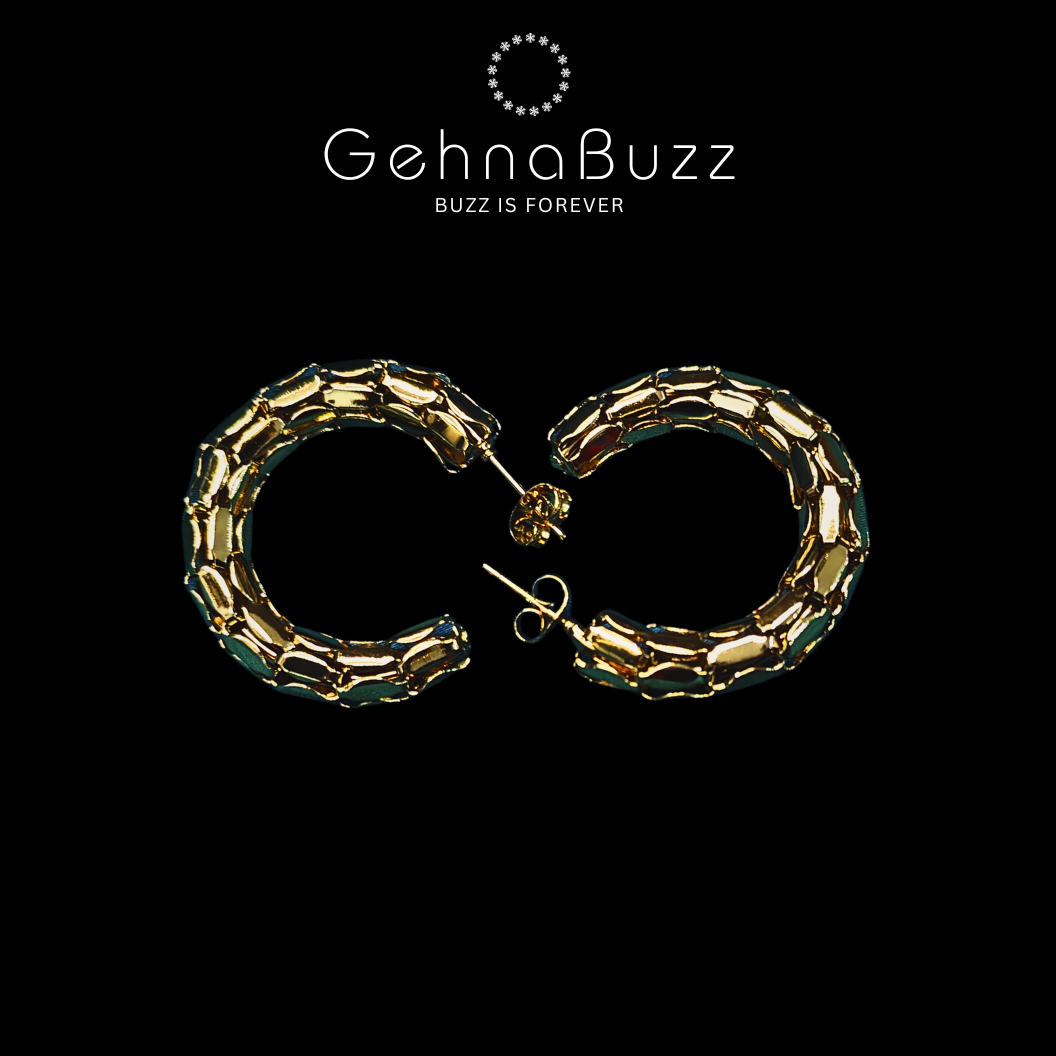 GehnaBuzz Mesmerizing Rush Hoop Earrings