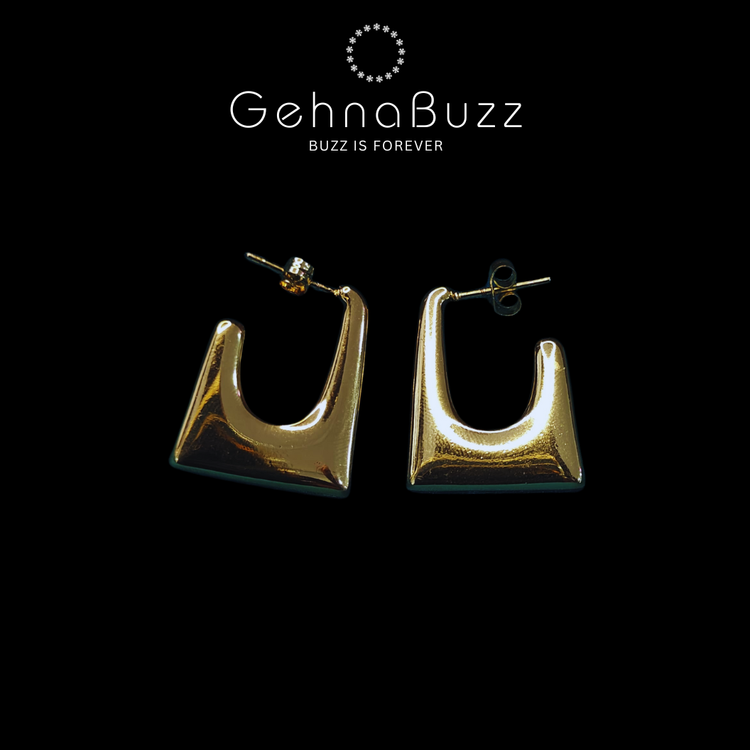 GehnaBuzz Designer Cut Hoop Earrings