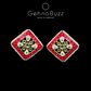 GehnaBuzz Meenakari Work Stylish Red Earrings