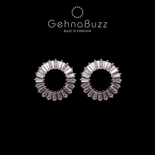 GehnaBuzz Authentic Golden Pandora Circle Earring