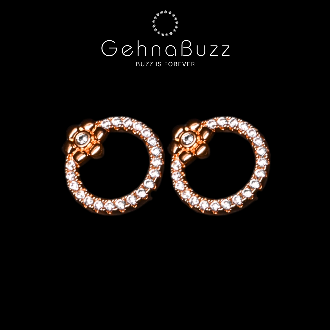 GehnaBuzz Elegant Circular Bling Bloom Earring