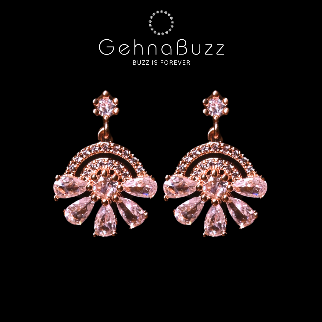 GehnaBuzz Pastel Paradise Rose Gold Earring