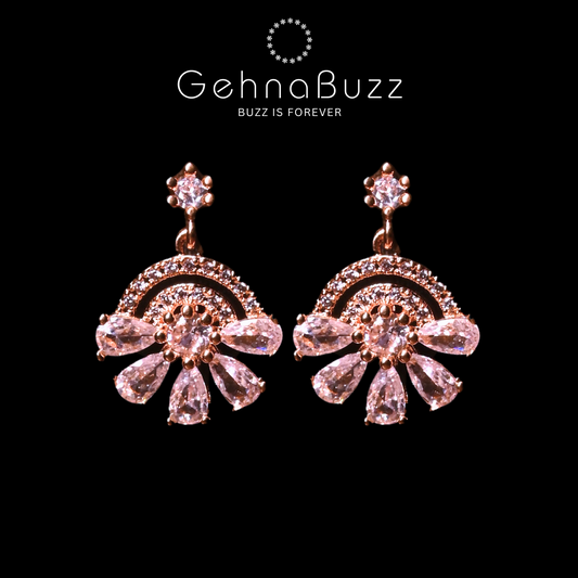 GehnaBuzz Pastel Paradise Rose Gold Earring