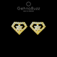 GehnaBuzz Diamond shaped Flower Earrings