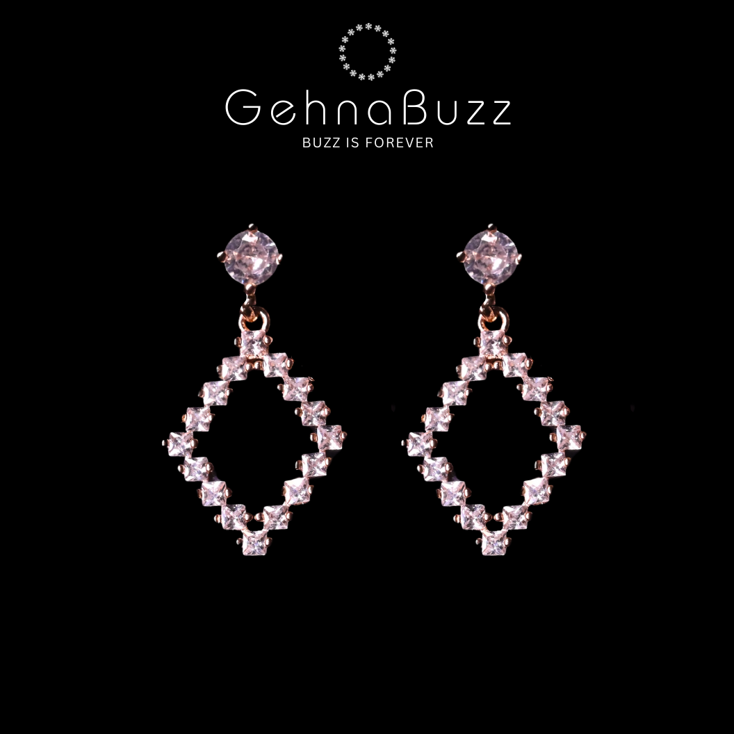 GehnaBuzz Sparkling Snowflakes Dangle Earring