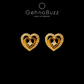 GehnaBuzz Majestic Heart in Heart Earrings