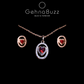 GehnaBuzz Dazzling Red Heart Pendant Set