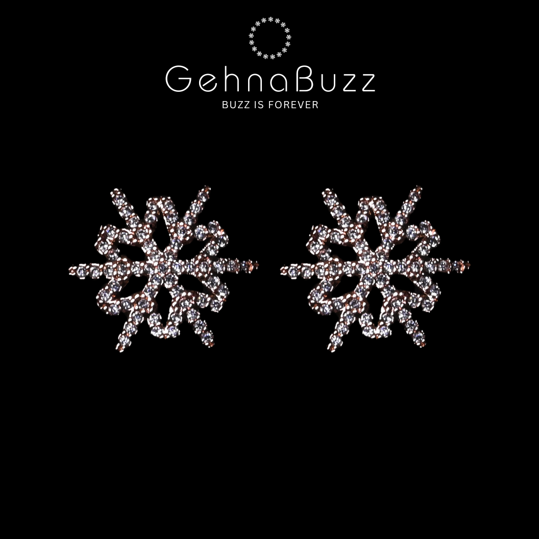 GehnaBuzz Crystal Snowflakes Earring