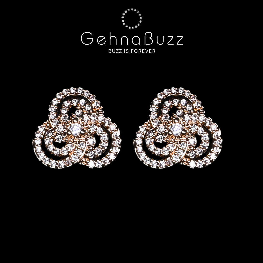 GehnaBuzz Embellished Infinity Earrings